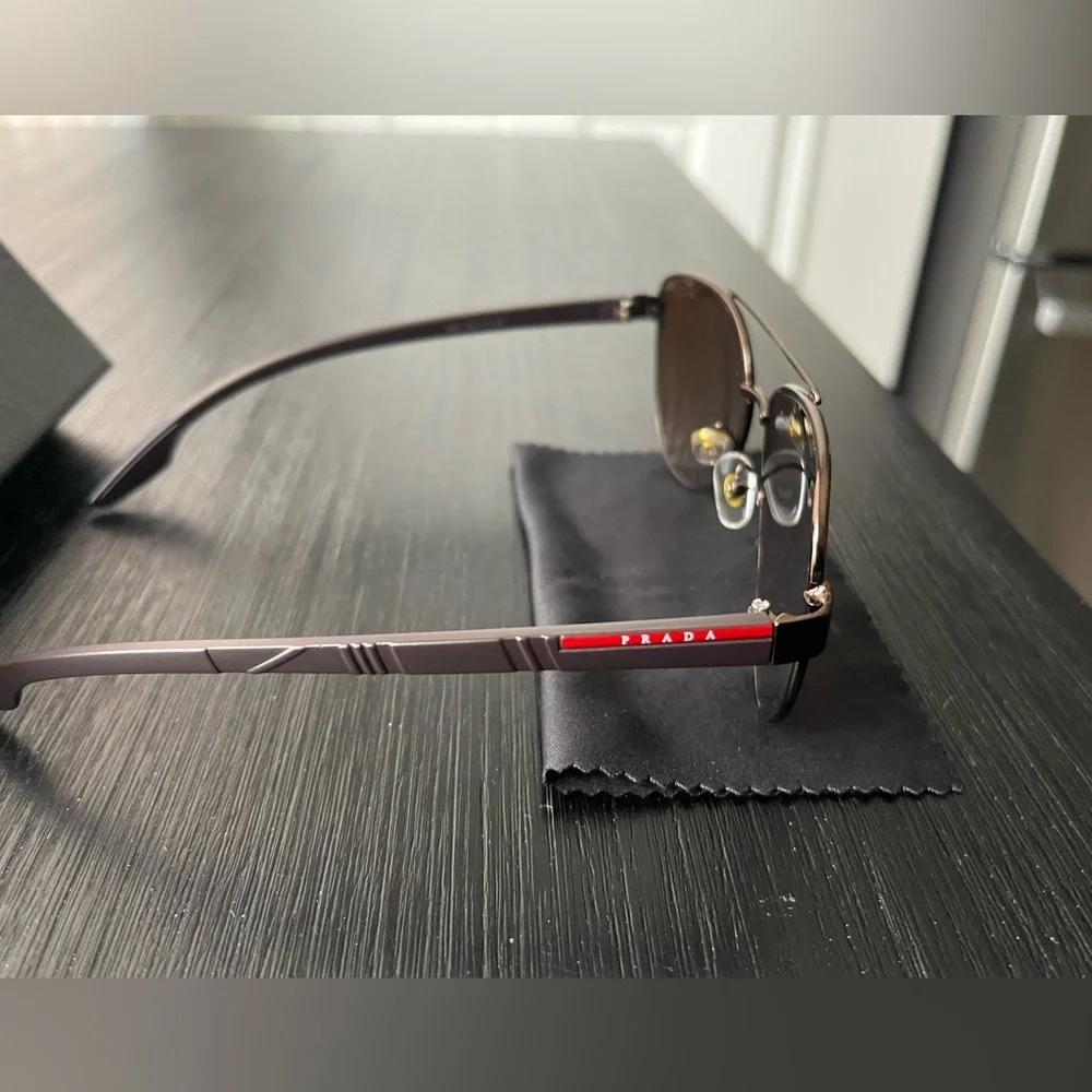 Prada Dark Brown Aviator Sunglasses